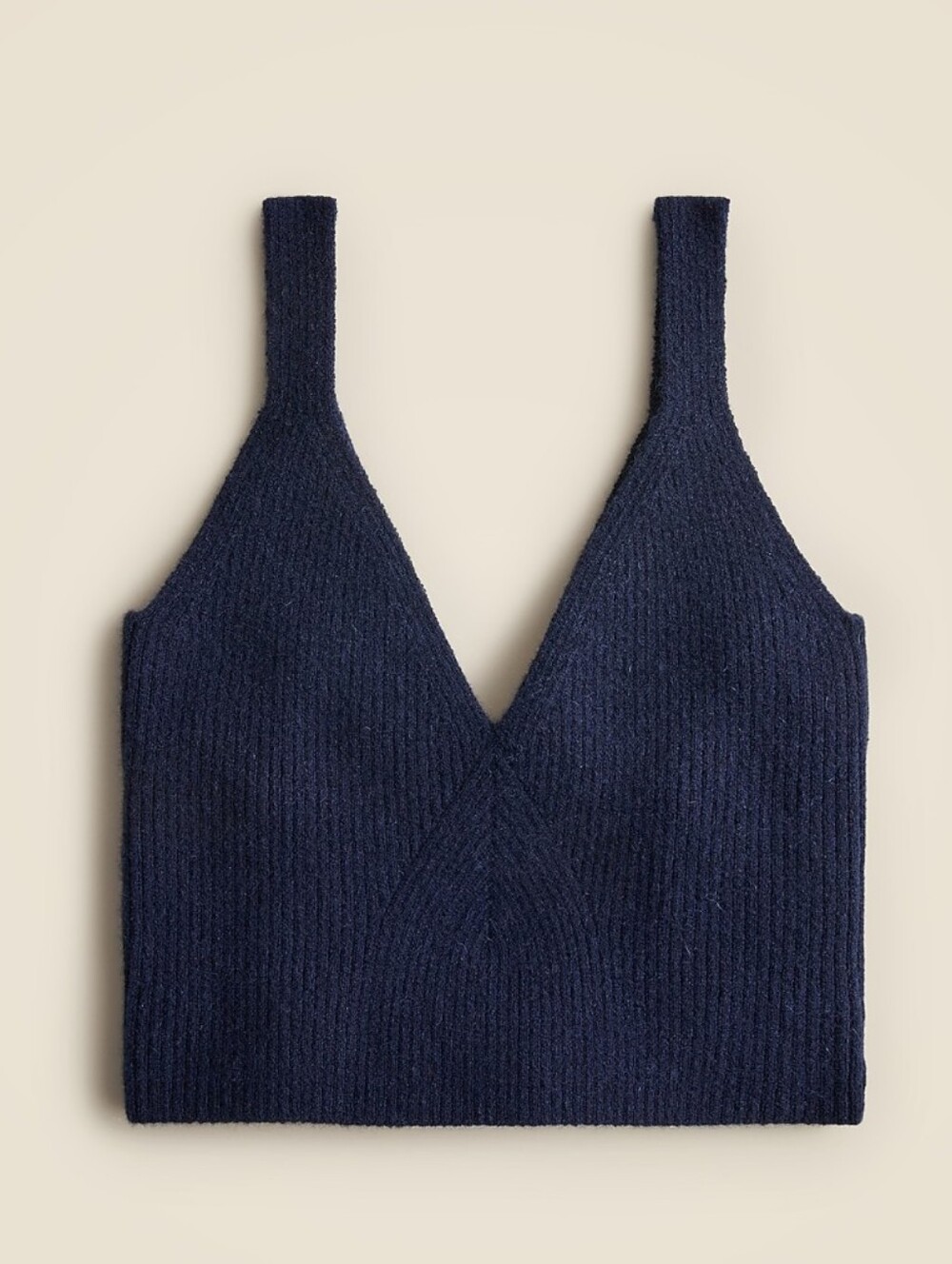 J.Crew Women's Cashmere-blend Cropped Sweater-tank Navy blue Crop Top S Small